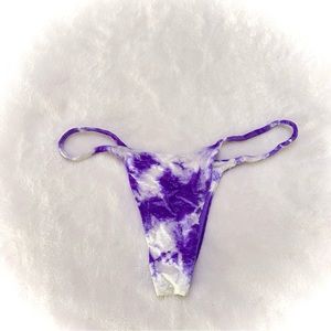 Frankie’s Bikinis Tia Velvet Tie-Dye Bikini Bottoms